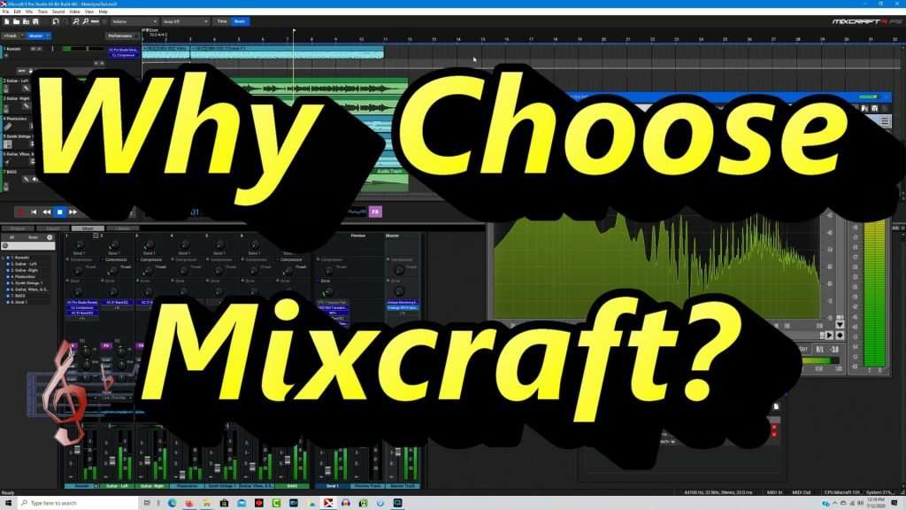 Picture of Mixcraft interface with text that reads "Why Choose Mixcraft."