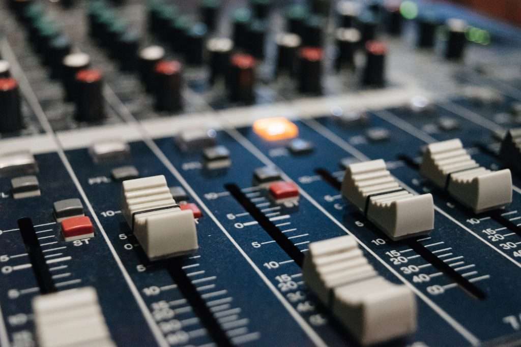Audio Mixer Panel Used in Music Production - One Field of Study at Berklee Online College