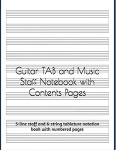 Cover image of Guitar TAB and Music Staff Notebook