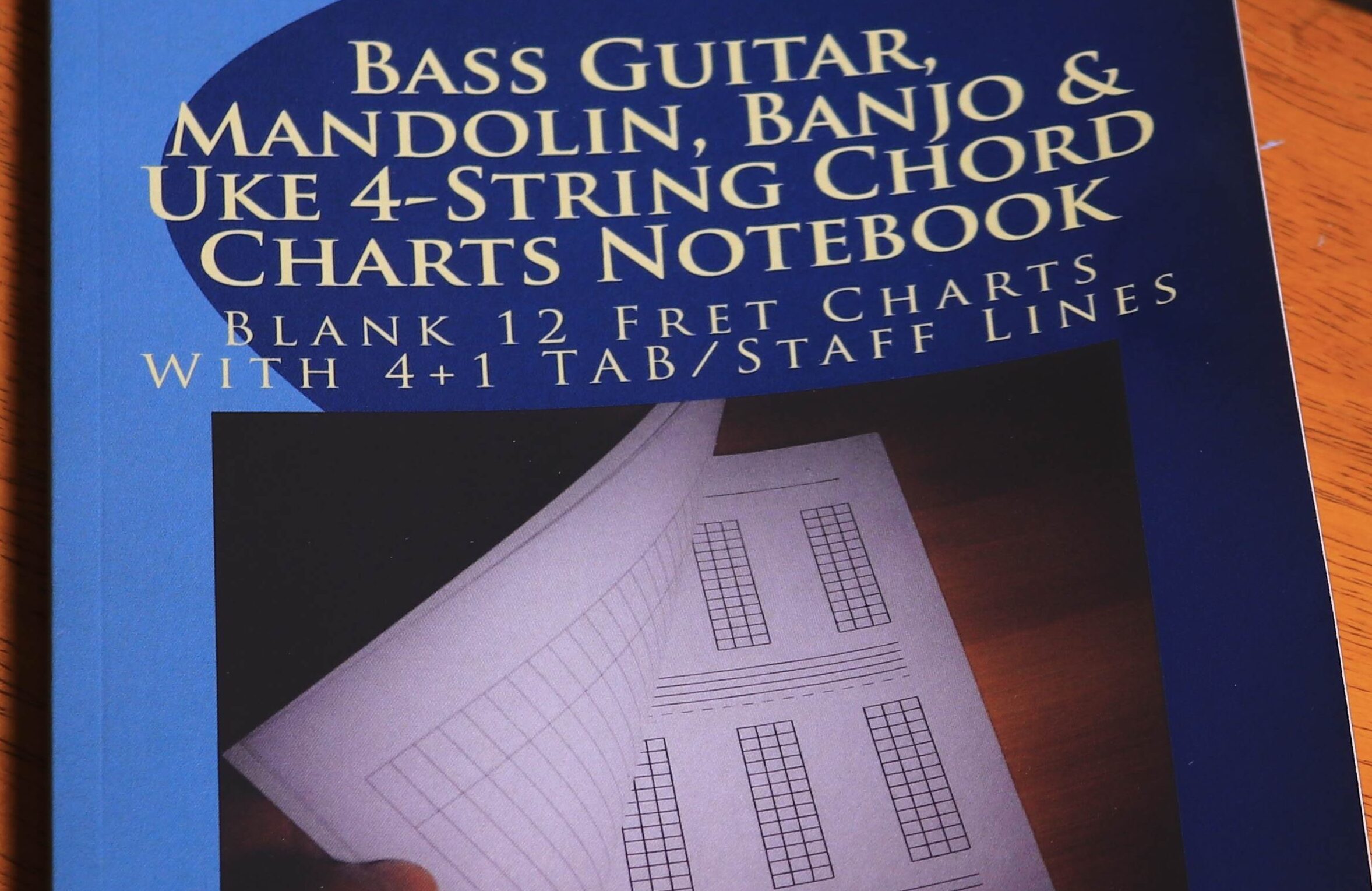 Bass Guitar, Mandoline, Banjo & Ukulele 4 String Chord Charts Notebook
